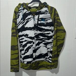 Burton Green and Black Camouflage Hoodie